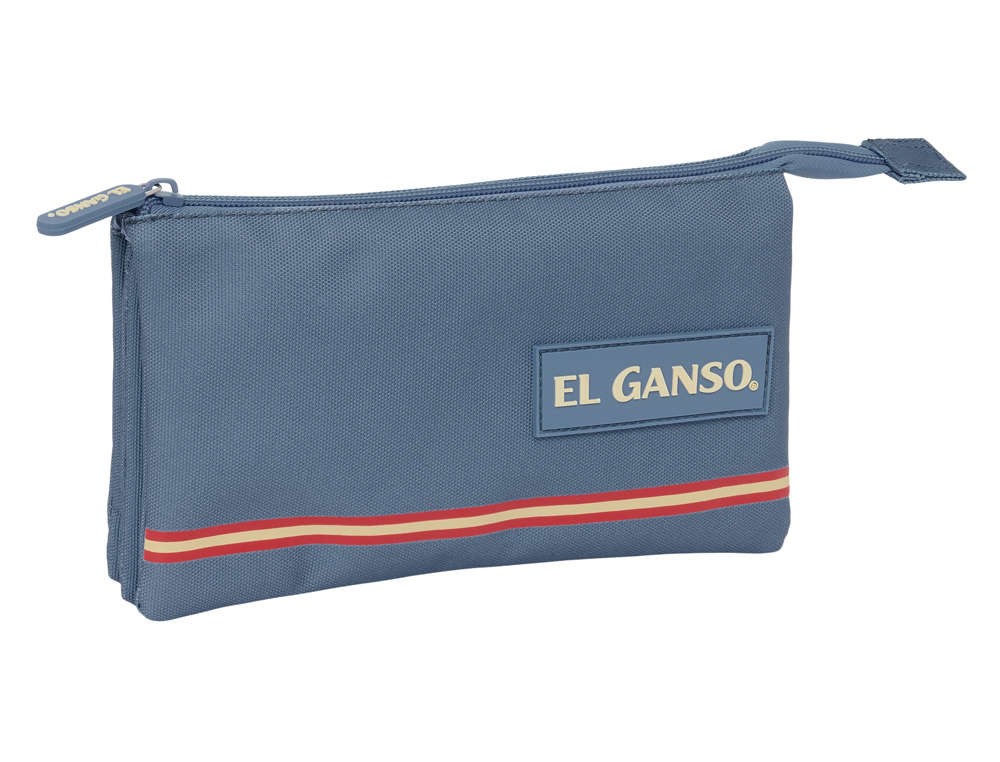 BOLSO ESCOLAR PORTATODO SAFTA TRIPLE EL GANSO BASICS 30X220X120 MM